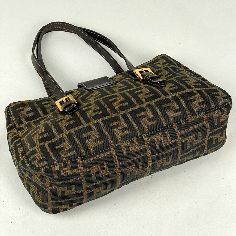 Fendi Zucca Pattern Handbag All Over Canvas Brown - image 2